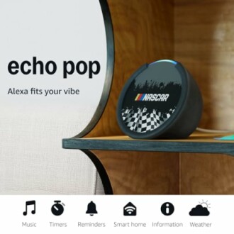 Amazon Echo Pop NASCAR Edition