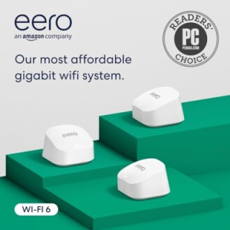 Eero Wi-Fi 6 system, affordable gigabit mesh network.