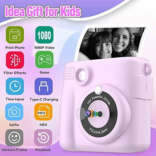 Instant Print Camera for Kids
