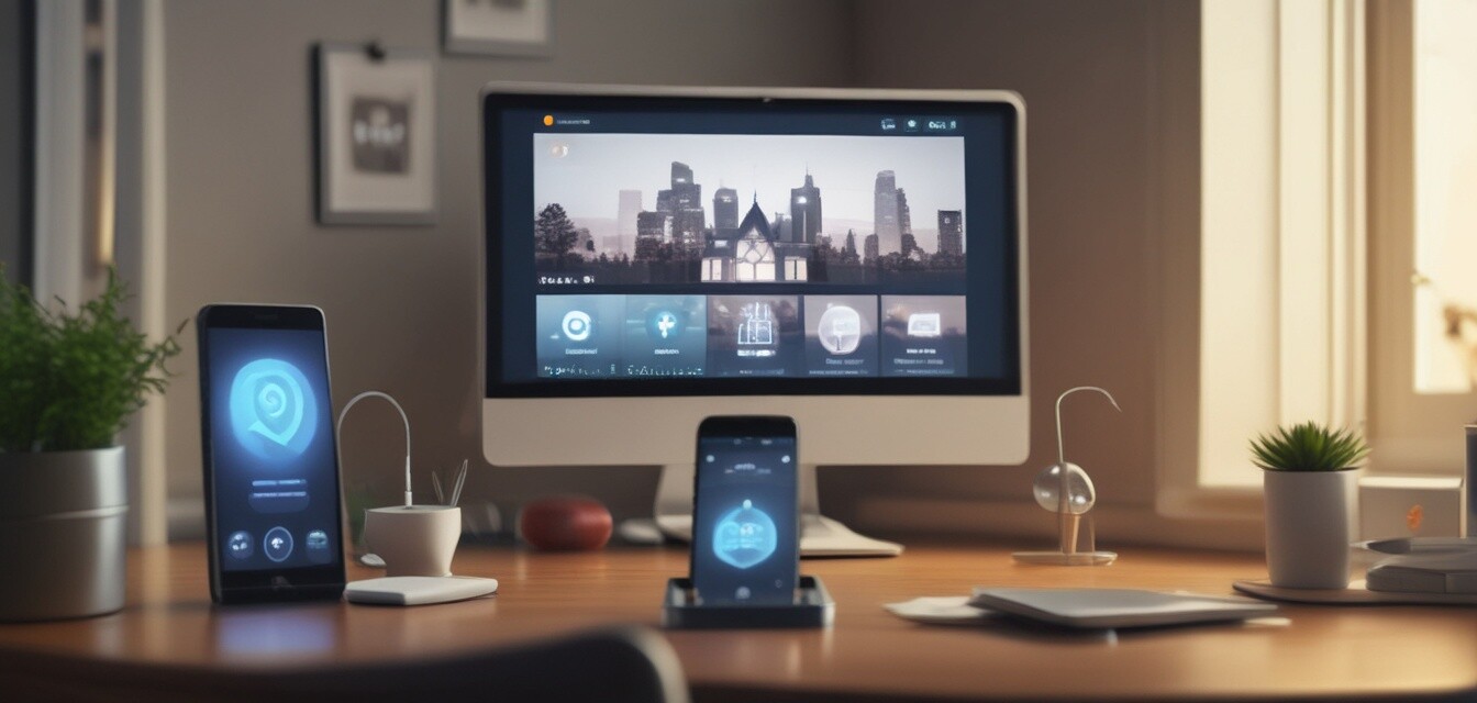 Smart home assistant setup with electronic devices