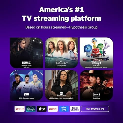 America's #1 TV streaming platform overview with popular shows and services.